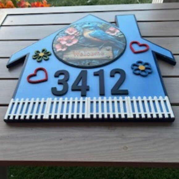 WELCOME TO OUR HOME Address Sign with YOUR ADDRESS Unique Gift for Mother’s Day - Picture 5 of 6